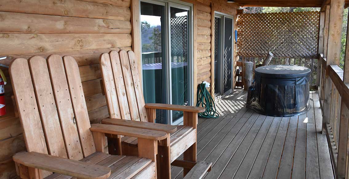 Eureka Springs Cabin Deck