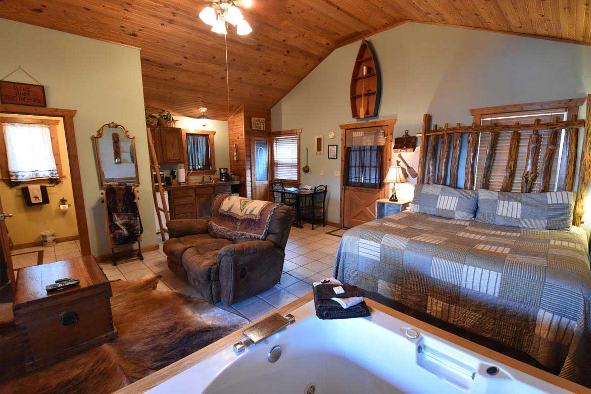rustic comfort inside a luxury cabin in Eureka Springs, Arkansas